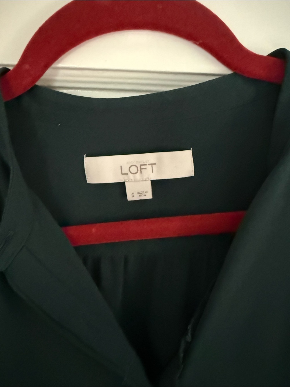 LOFT Teal Sleeveless V-Neck Ruffle-Trim Blouse - Picture 2 of 2